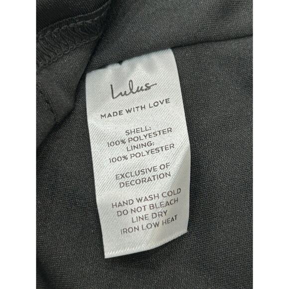 NWT Lulus Womens Fun Affair Wrap Dress Fringe Trim Embroidered Boho Black Size S - Picture 9 of 14